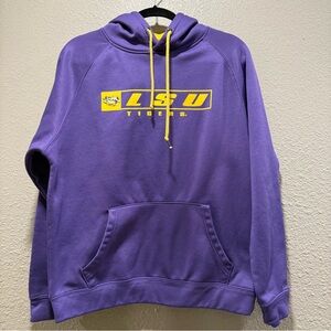 LSU Tigers Hoodie Mens M Purple Colosseum NCAA Pullover Sweatshirt Logo Game Day